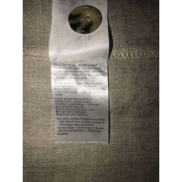 Masai Copenhagen Janica Linen Jacket Sz Large Front Square Pockets Tan Beige - Picture 8 of 8